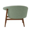 Ver imagem 5 de Poltrona Decorativa Yumi Base Madeira Braço Esquerdo Bouclé Verde Claro - Nexta Casa