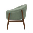 Ver imagem 4 de Poltrona Decorativa Yumi Base Madeira Braço Esquerdo Bouclé Verde Claro - Nexta Casa