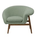 Ver imagem 3 de Poltrona Decorativa Yumi Base Madeira Braço Esquerdo Bouclé Verde Claro - Nexta Casa