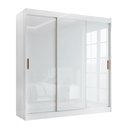Ver imagem 5 de Guarda-Roupa Casal 3 Portas de Correr e 4 Gavetas Flex Capri Branco/Preto