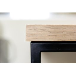 Mesa de Mdf com Pés em Metalon - Tamanho Regular - Mobília Express - Base Preta - 3