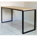Ver imagem 2 de Mesa de Mdf com Pés em Metalon - Tamanho Regular - Mobília Express - Base Preta