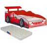 Cama Infantil Carro Formula 1 com Colchão Solteiro - Vermelho - 1