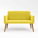 Ver imagem 2 de Sofá Namoradeira 2 Lugares - Balaqui Decor Cor:amarelo