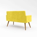 Ver imagem 3 de Sofá Namoradeira 2 Lugares - Balaqui Decor Cor:amarelo