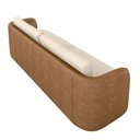 Ver imagem 5 de Sofá Living Sala de Estar Abel 240cm Bipartido Pés de Madeira Pu/veludo Caramelo/bege Claro G33 - Gr