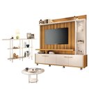 Ver imagem 2 de Estante Home Theater Titan Off White Cinamomo e Aparador Infinity e Mesa de Centro sky com Tampo de