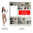 Ver imagem 6 de Armário de Cozinha Compacta 100% MDF 190cm Portas Branco Brilho Acordes Madesa 01