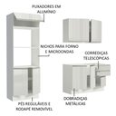 Ver imagem 5 de Armário de Cozinha Compacta 100% MDF 190cm Portas Branco Brilho Acordes Madesa 01