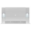 Ver imagem 7 de Painel Tv Até 60 Polegadas com 2 Leds e Prateleiras de Vidro Vegas Multimóveis Branco