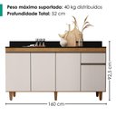 Ver imagem 3 de Balcao com Tampo 4 Portas 1 Gaveta 160 cm Grecia Cedro Areia Rudk