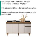 Ver imagem 5 de Balcao com Tampo 4 Portas 1 Gaveta 160 cm Grecia Cedro Areia Rudk