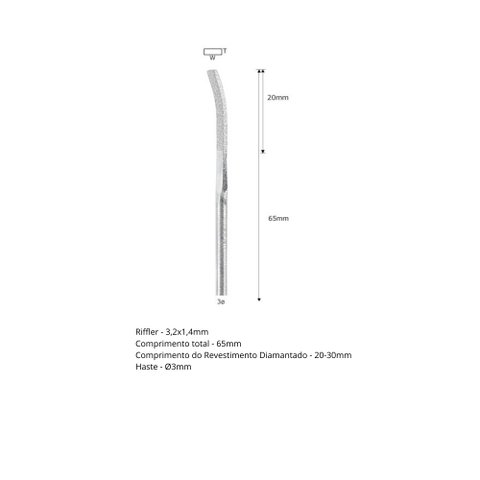 Lima Diamantada Riffler para Lapidadora - #150 - MBF-909