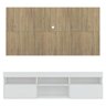 Rack com Painel e Suporte TV 65 Polegadas Suspenso e 2 Portas Londres - Branco/Rustic - 6