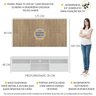 Rack com Painel e Suporte TV 65 Polegadas Suspenso e 2 Portas Londres - Branco/Rustic - 3