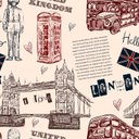 Ver imagem 2 de Papel de Parede Adesivo Londres Inglaterra Retro - 3,3m