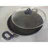 Caçarola 30cm Preta - Wok 5 Camadas Antiaderente Tampa De Vidro - Ficone Reis - 2