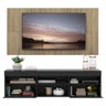 Rack com Painel e Suporte TV 65 Polegadas Suspenso e 2 Portas Londres - Preto/Rustic - 5