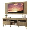 Rack com Painel Tv 65 Polegadas Londres Multimóveis Pés Retrô Rustic/Natural - 2