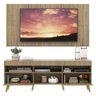 Rack com Painel Tv 65 Polegadas Londres Multimóveis Pés Retrô Rustic/Natural - 5