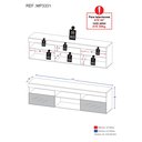 Ver imagem 4 de Rack para Tv 65 Polegadas Suspenso com Espelho e 2 Portas Paris Multimóveis Preto