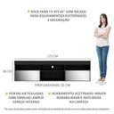 Ver imagem 4 de Rack para TV 65 Polegadas com Espelho e 2 Portas Paris Multimóveis Preto
