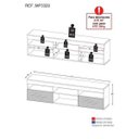 Ver imagem 5 de Rack para TV 65 Polegadas com Espelho e 2 Portas Paris Multimóveis Preto