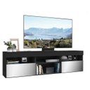 Ver imagem 3 de Rack para TV 65 Polegadas com Espelho e 2 Portas Paris Multimóveis Preto