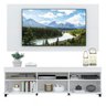 Rack com Espelho, Rodízios e Painel TV 65 Polegadas e 2 Portas Londres Multimóveis Branco - 5