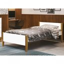 Ver imagem 2 de Cama Babá Solteiro Simba Branco Fosco com Madeira - Moveisaqui