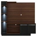 Ver imagem 6 de Estante com 3 Leds Painel TV 55" e 2 Portas Dallas Multimóveis Madeirado/Preto