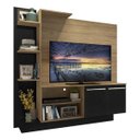 Ver imagem 2 de Estante com Painel Tv 55" e 2 Portas Denver Multimóveis Rustic/Preto