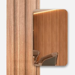 Painel Ripado Wpc Interno Wide Cor: Freijó 2,90m X 19cm (0,55m²) - 3