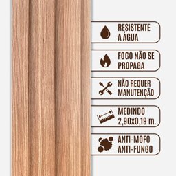 Painel Ripado Wpc Interno Wide Cor: Freijó 2,90m X 19cm (0,55m²) - 5