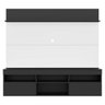 Rack com Painel TV 65 Polegadas Madri Multimóveis com Suporte e Prateleira Preto/Branco - 1