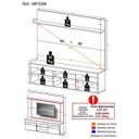 Ver imagem 5 de Rack com Painel TV 65 Polegadas Madri Multimóveis com Suporte e Prateleira Preto/Branco
