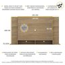Painel Tv Até 60 Polegadas com Suporte e Prateleiras de Vidro Rustic - 3