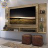 Painel Tv Até 60 Polegadas com Suporte e Prateleiras de Vidro Rustic - 1