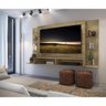 Painel Tv Até 60 Polegadas com Suporte e Prateleiras de Vidro Rustic - 7