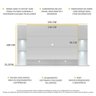Painel Tv Até 60 Polegadas com 4 Leds e Prateleiras de Vidro Vegas Multimóveis Branco - 4
