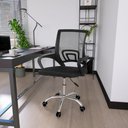 Ver imagem 3 de Kit 4 Cadeiras Secretária Office Base Giratória em Tela Mesh - Preto