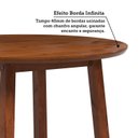 Ver imagem 7 de Conjunto Mesa de Jantar 103cm Redonda e 4 Cadeiras Estofadas 100% Madeira Maciça Parit Espresso Móveis