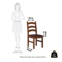 Ver imagem 4 de Conjunto Mesa de Jantar 103cm Redonda e 4 Cadeiras Estofadas 100% Madeira Maciça Parit Espresso Móveis