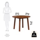 Ver imagem 3 de Conjunto Mesa de Jantar 103cm Redonda e 4 Cadeiras Estofadas 100% Madeira Maciça Parit Espresso Móveis