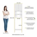 Ver imagem 3 de Armário Banheiro com 2 Leds para Vaso Sanitário e 2 portas Multimóveis Branco