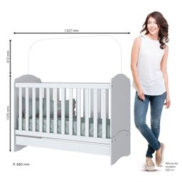 Berço Multifuncional 3 em 1 Minicama Bala de Menta Branco - Adj Decor - 6 Berço Multifuncional 3 em 1 Minicama Bala de Menta Branco - Adj Decor - 6