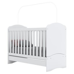 Berço Multifuncional 3 em 1 Minicama Bala de Menta Branco - Adj Decor - 1 Berço Multifuncional 3 em 1 Minicama Bala de Menta Branco - Adj Decor - 1