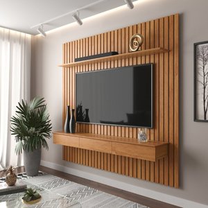 Painel Patrimar Home Antares Ripado em MDF e MDP