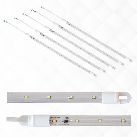 Kit 5 Peças Barra Led Régua Multiuso Freezer 14w Ip67 1200mm:127v/branco-frio