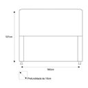 Ver imagem 3 de Cabeceira Estofada Dama Capitonê 160 cm para Cama Box Queen Corano Branco para Quarto - ADJ Decor
